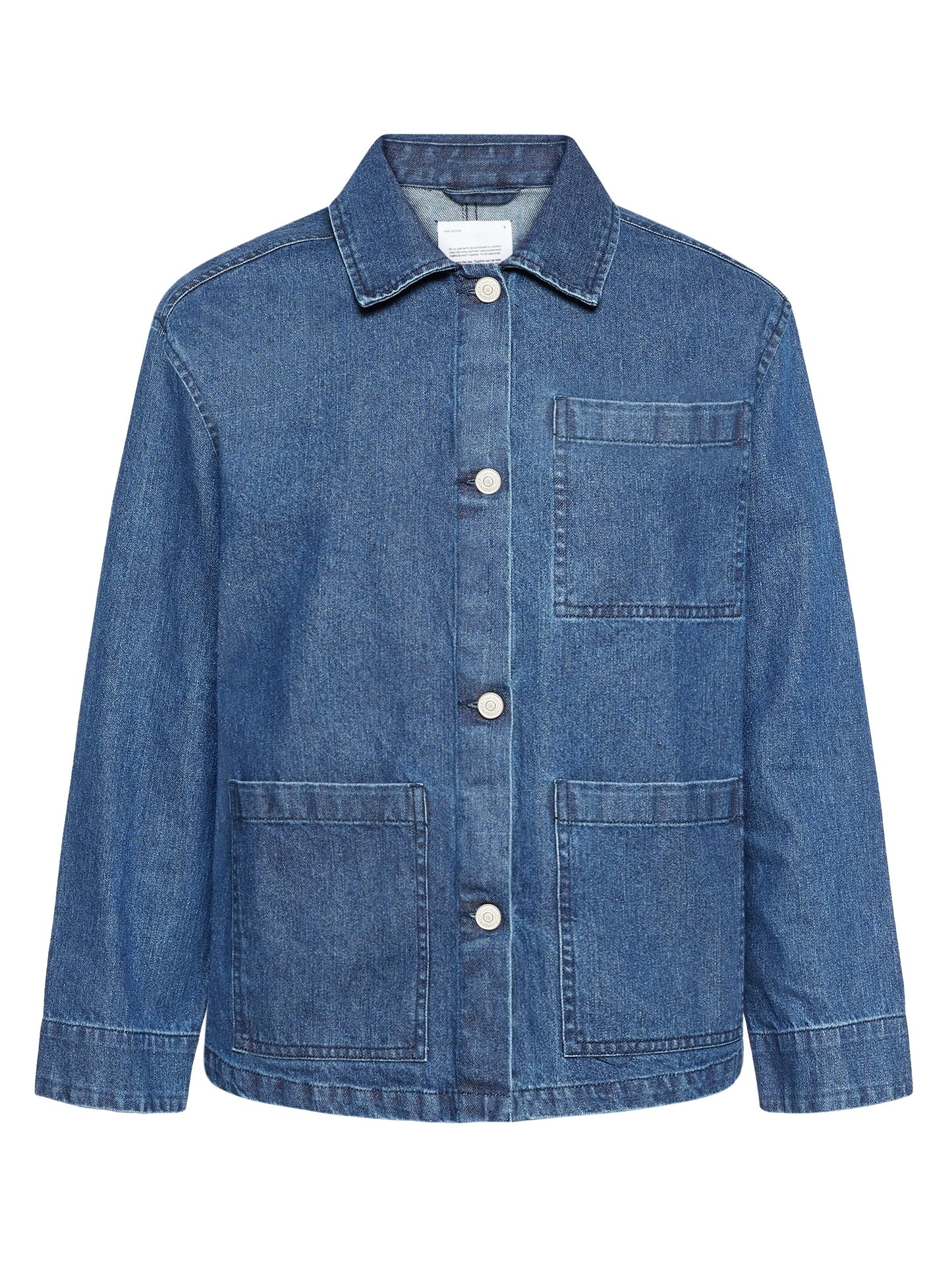 Veste en denim de coton bio | bleu "classic denim overshirt dark blue denim"