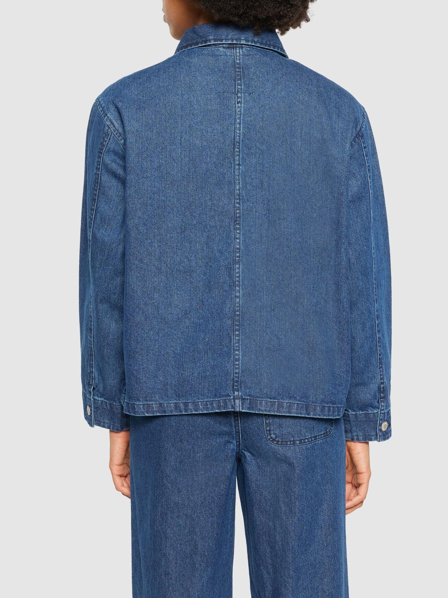 Veste en denim de coton bio | bleu "classic denim overshirt dark blue denim"