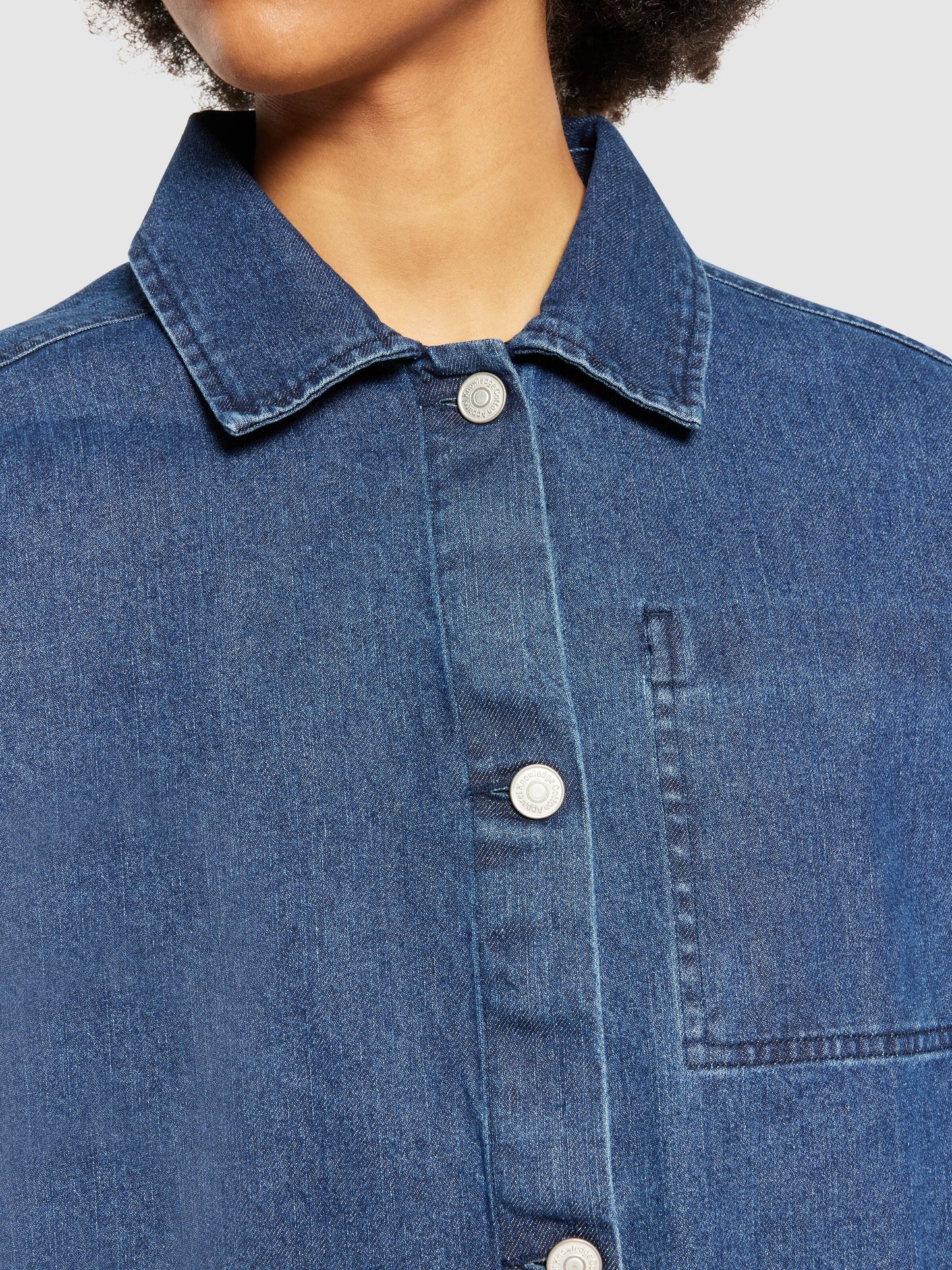 Veste en denim de coton bio | bleu "classic denim overshirt dark blue denim"