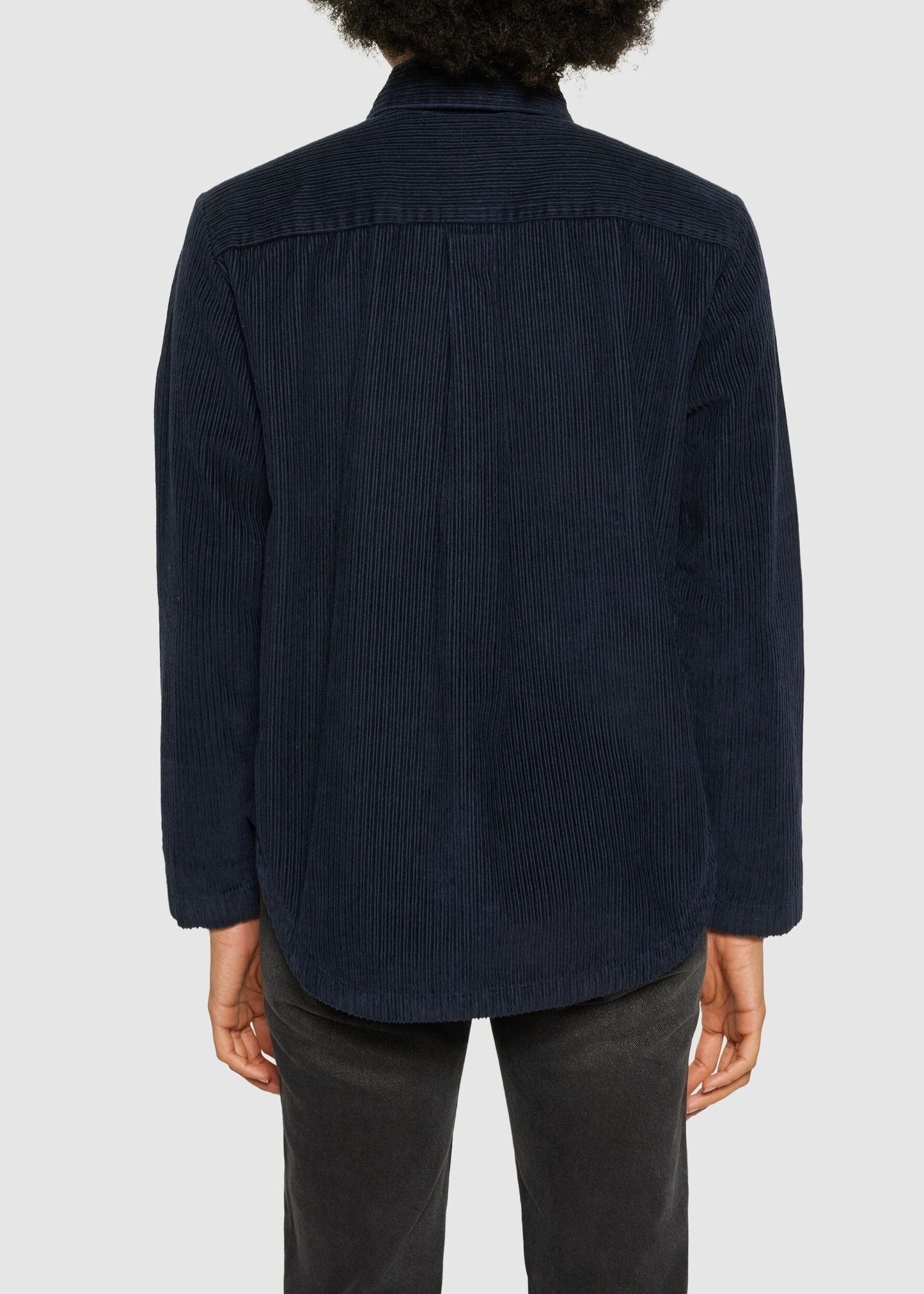 Surchemise velours en coton bio | bleu "irrregular corduroy overshirt night sky"