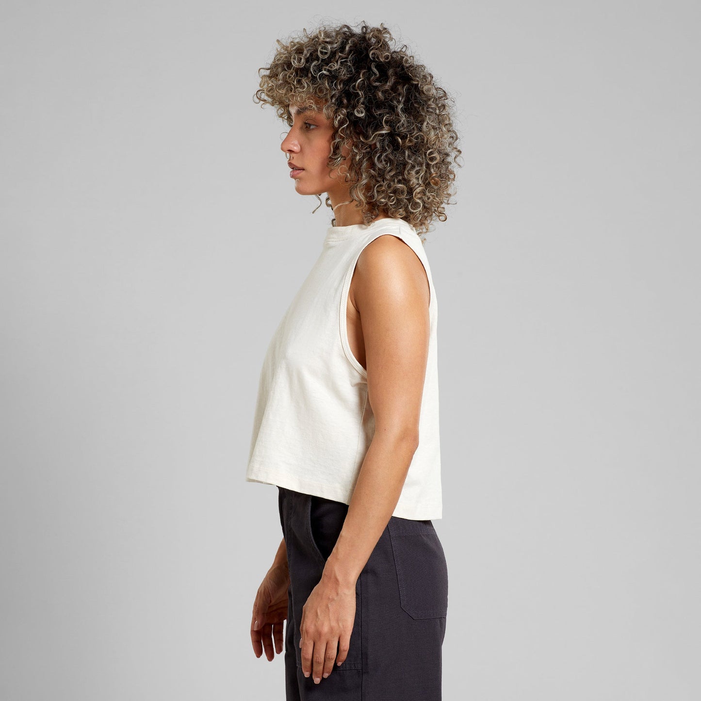 Débardeur en coton bio et chanvre | Blanc "top namsos hemp vanilla white"