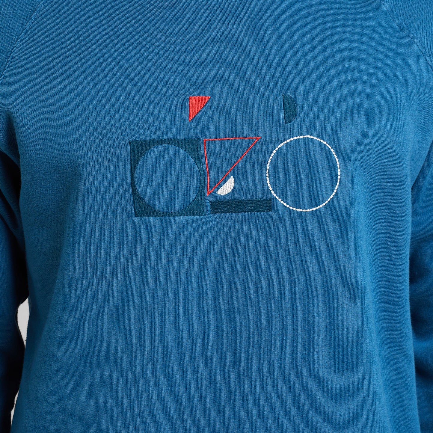 Sweat brodé en coton bio | bleu "sweatshirt malmoe primary bike midnight blue"