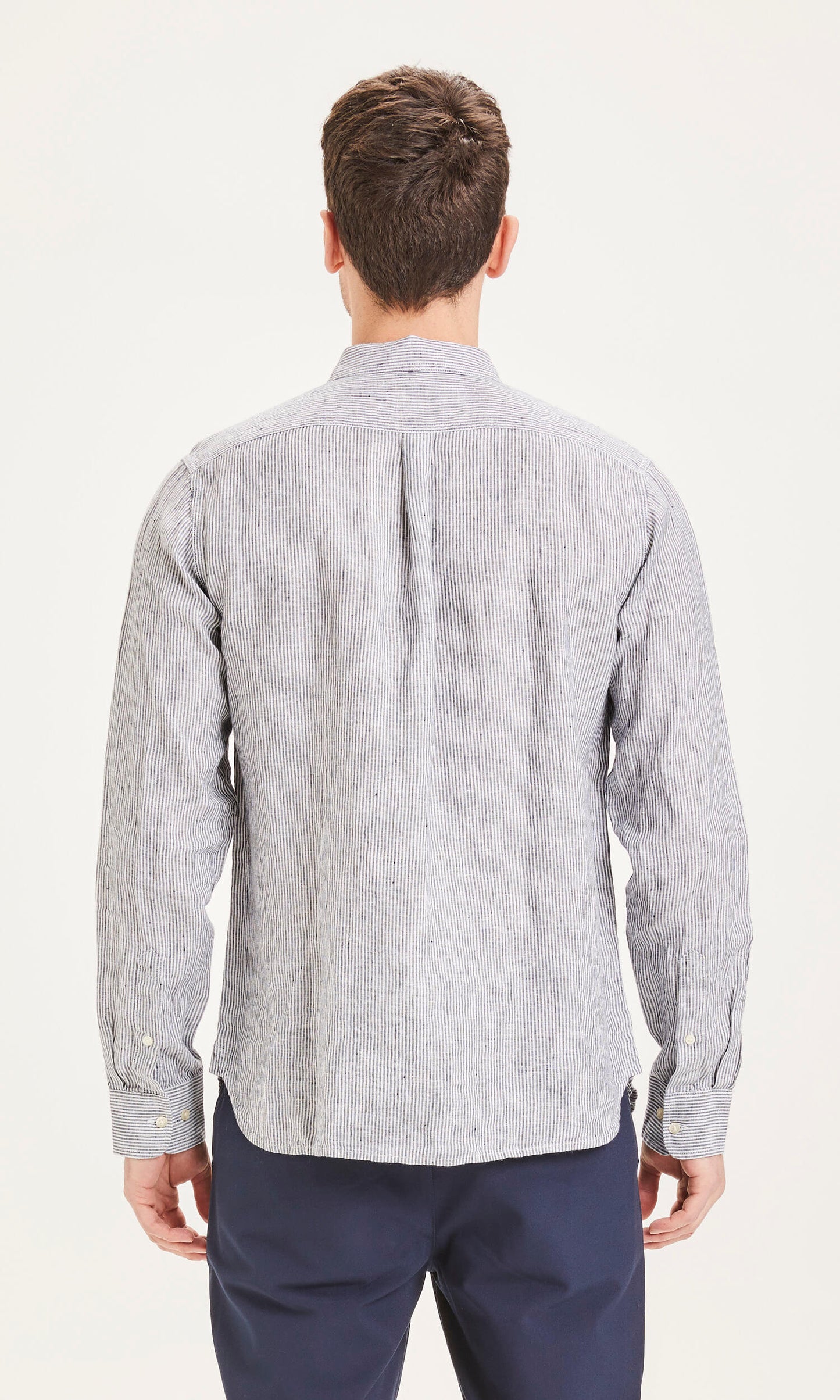 Chemise rayée en lin bio - larch