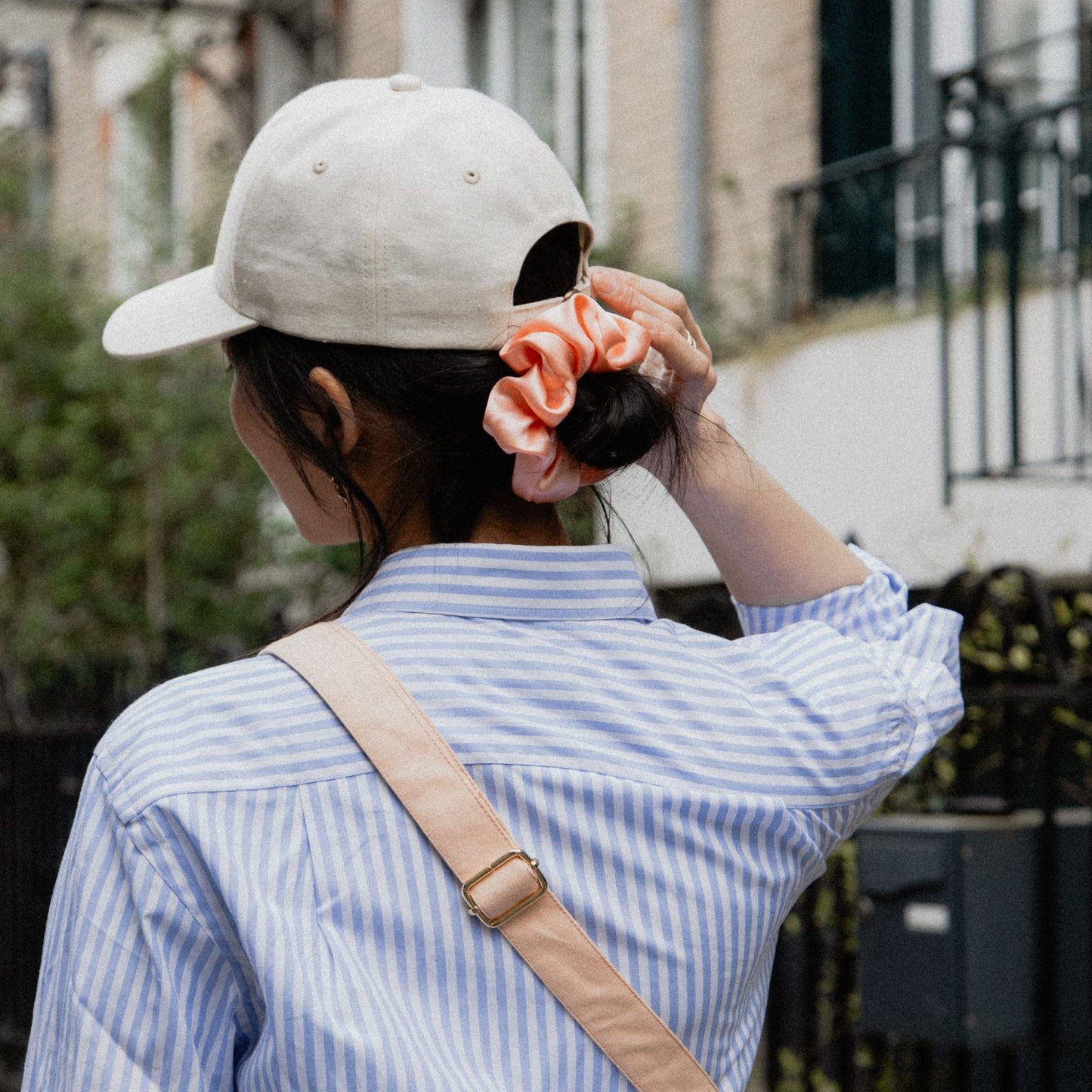 Banane made in France en coton upcyclé | orange "toile pêche"