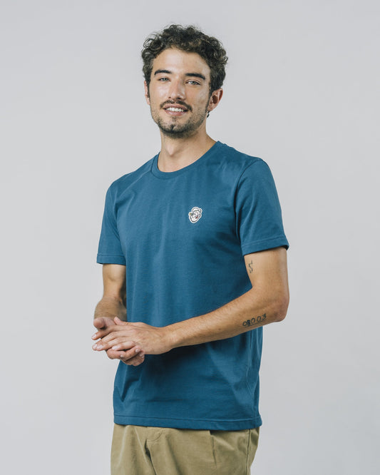 T-shirt bleu à écusson en coton bio - Popeye