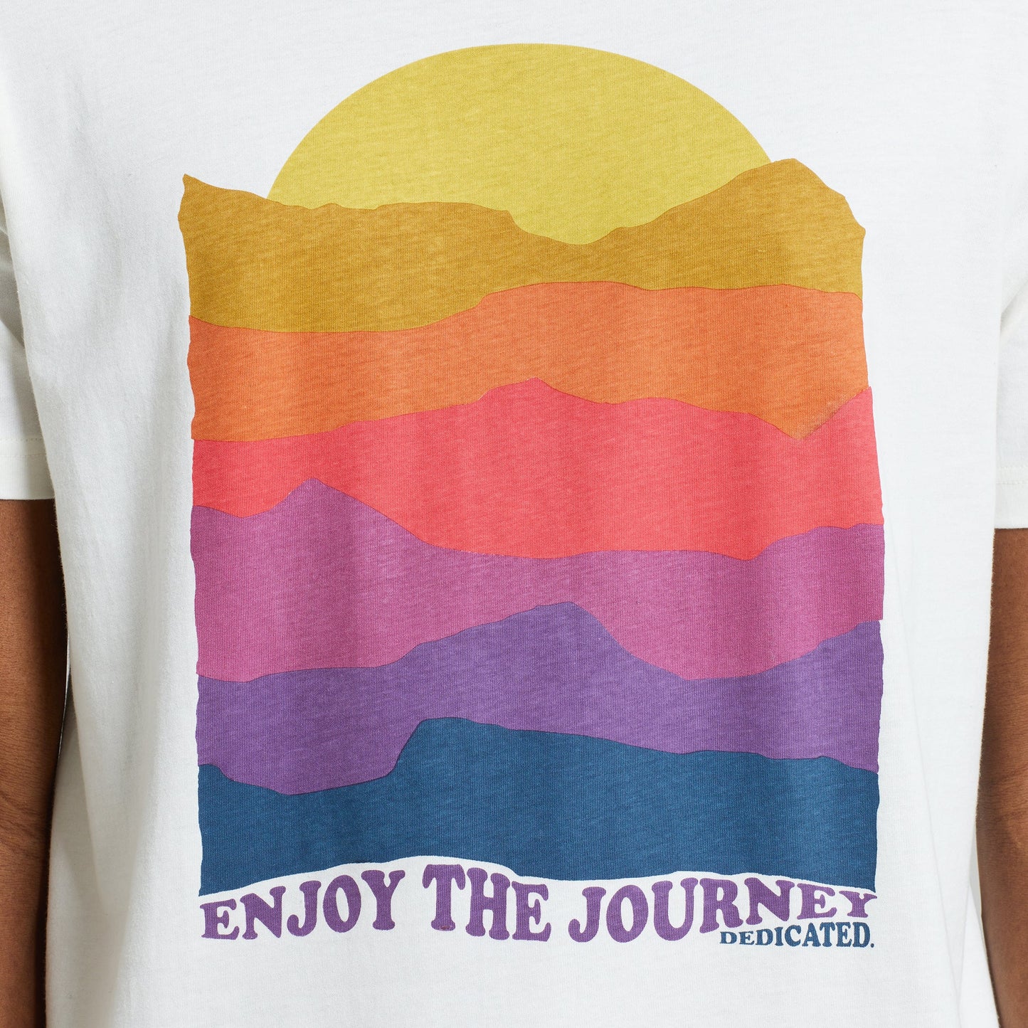 T-shirt imprimé en coton bio | blanc "t-shirt stockholm sunset lines off-white"