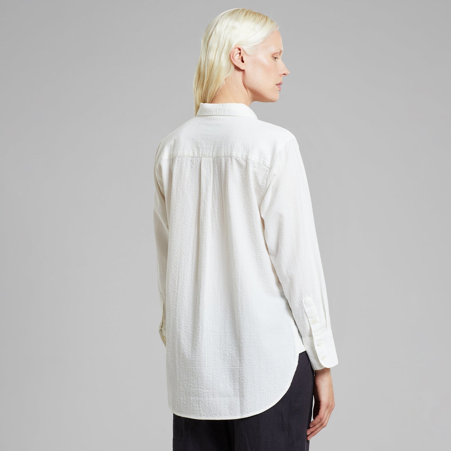 Chemise en seersucker de coton bio | Blanc "shirt kosta seersucker kosta off-white"