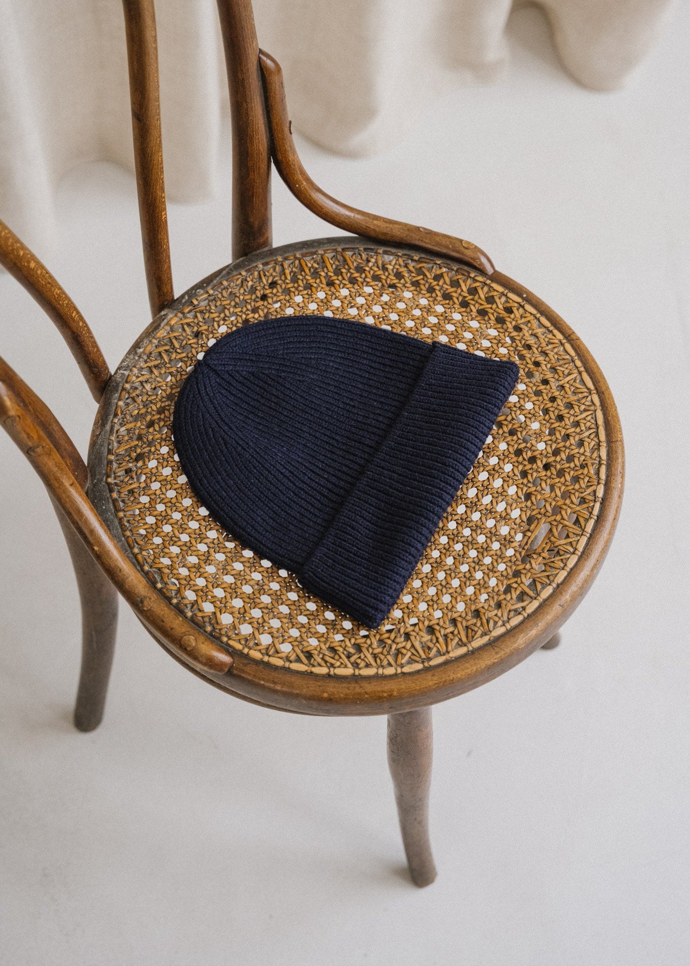 Bonnet en laine mérinos recyclée | marine