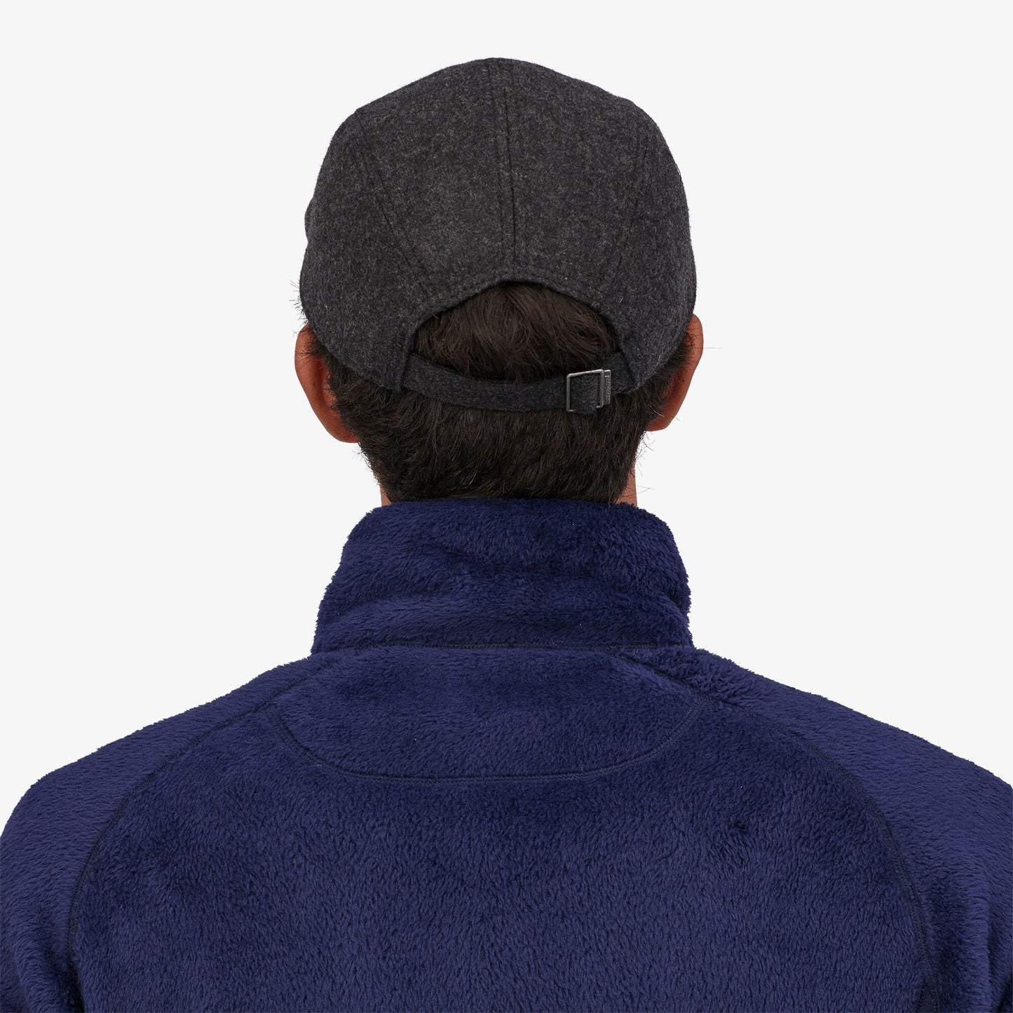 Casquette gris foncé en laine et polyester recyclé - recycled wool cap