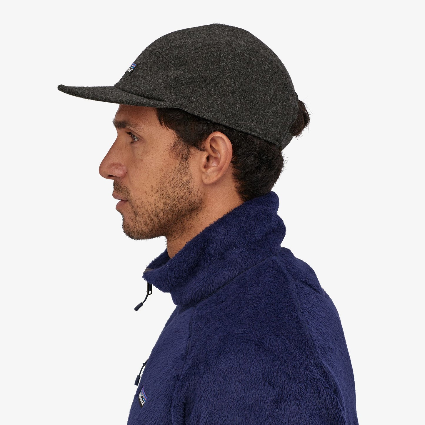 Casquette gris foncé en laine et polyester recyclé - recycled wool cap