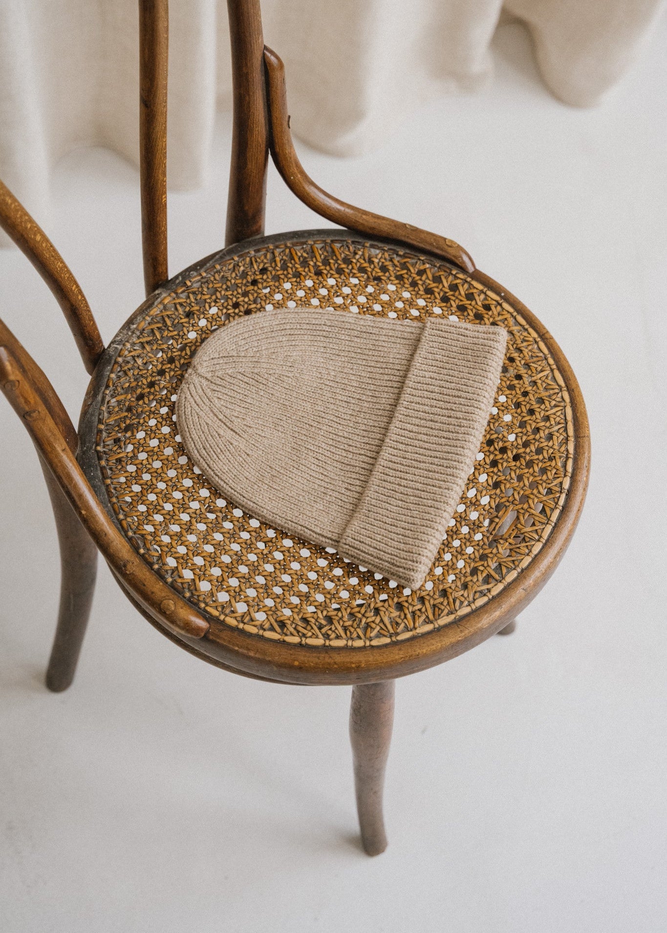 Bonnet en laine mérinos recyclée | beige