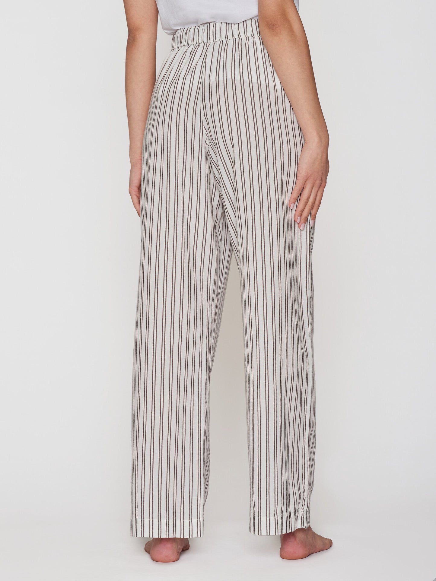 Ensemble de pyjama en coton bio | Rayures marron "pyjama set stripe brown"