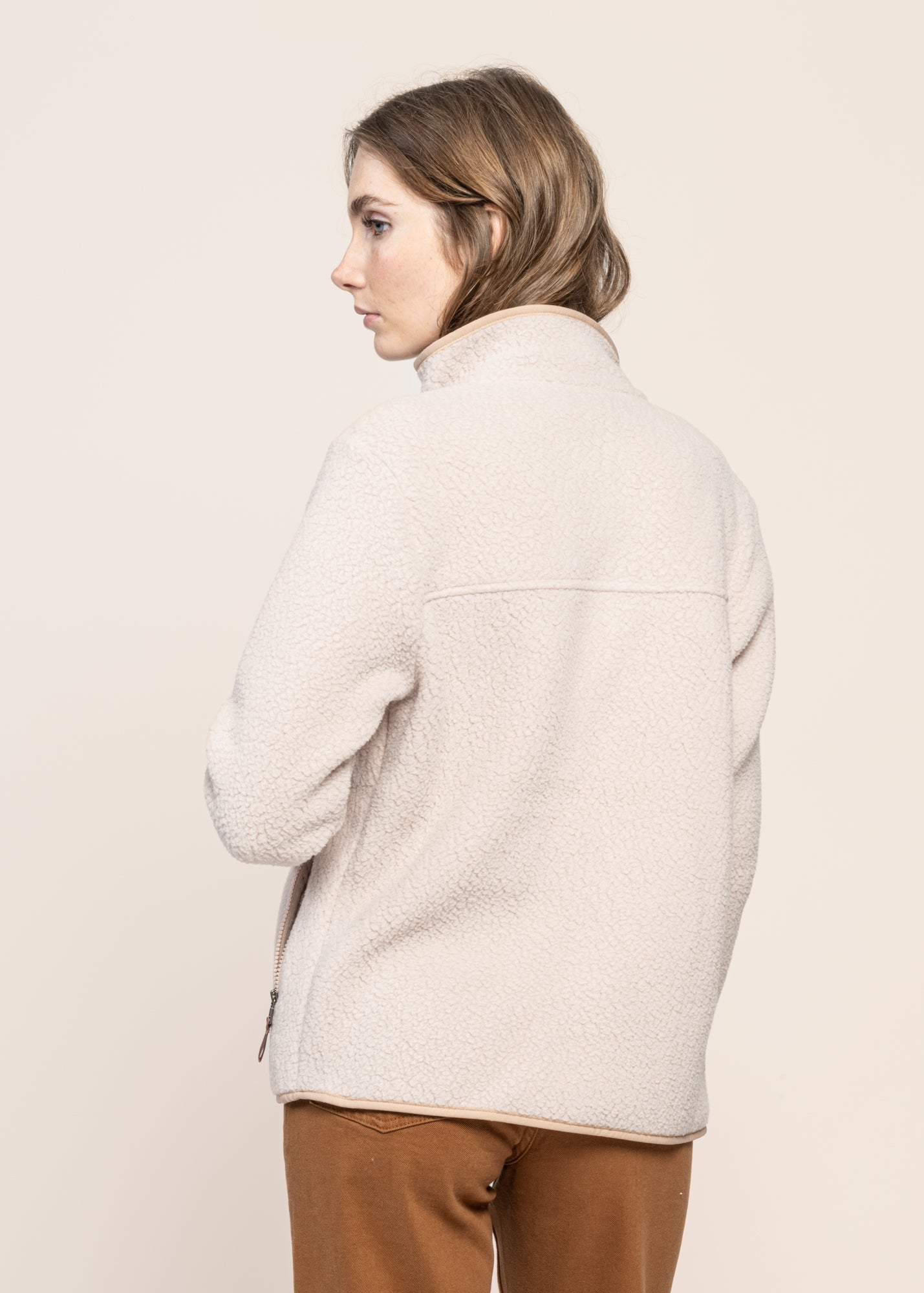 Polaire zippée en matière recyclée | beige "w's retro pile jkt shroom taupe"