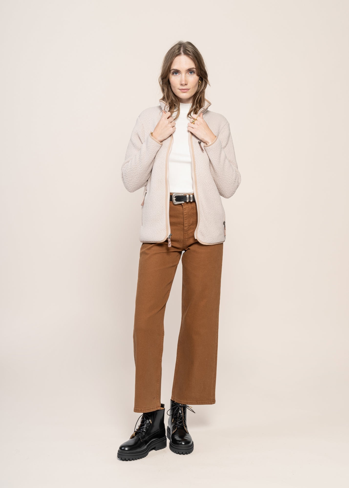 Polaire zippée en matière recyclée | beige "w's retro pile jkt shroom taupe"