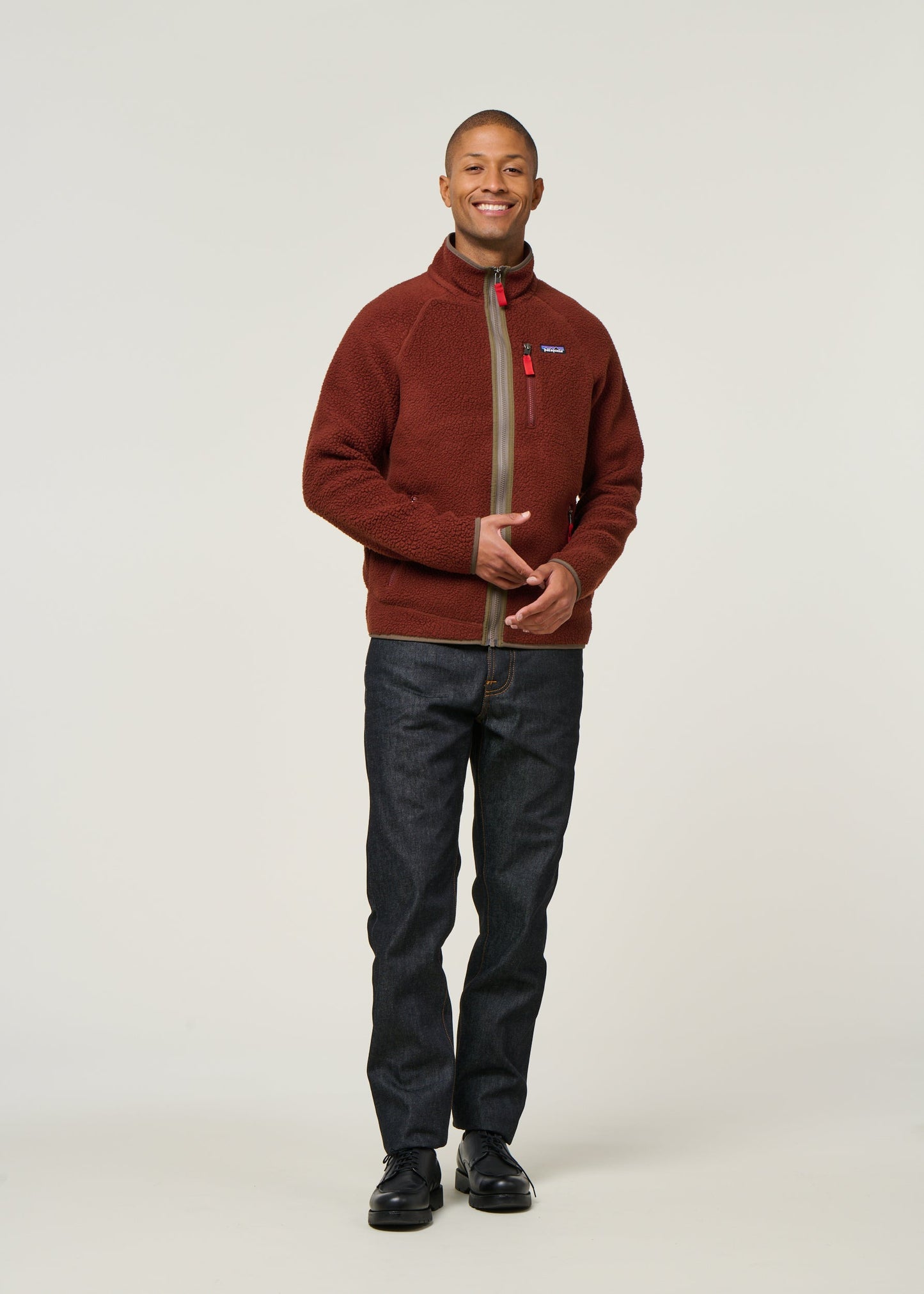 Veste polaire zippée en matière recyclée | marron "m's retro pile jkt - dvl"