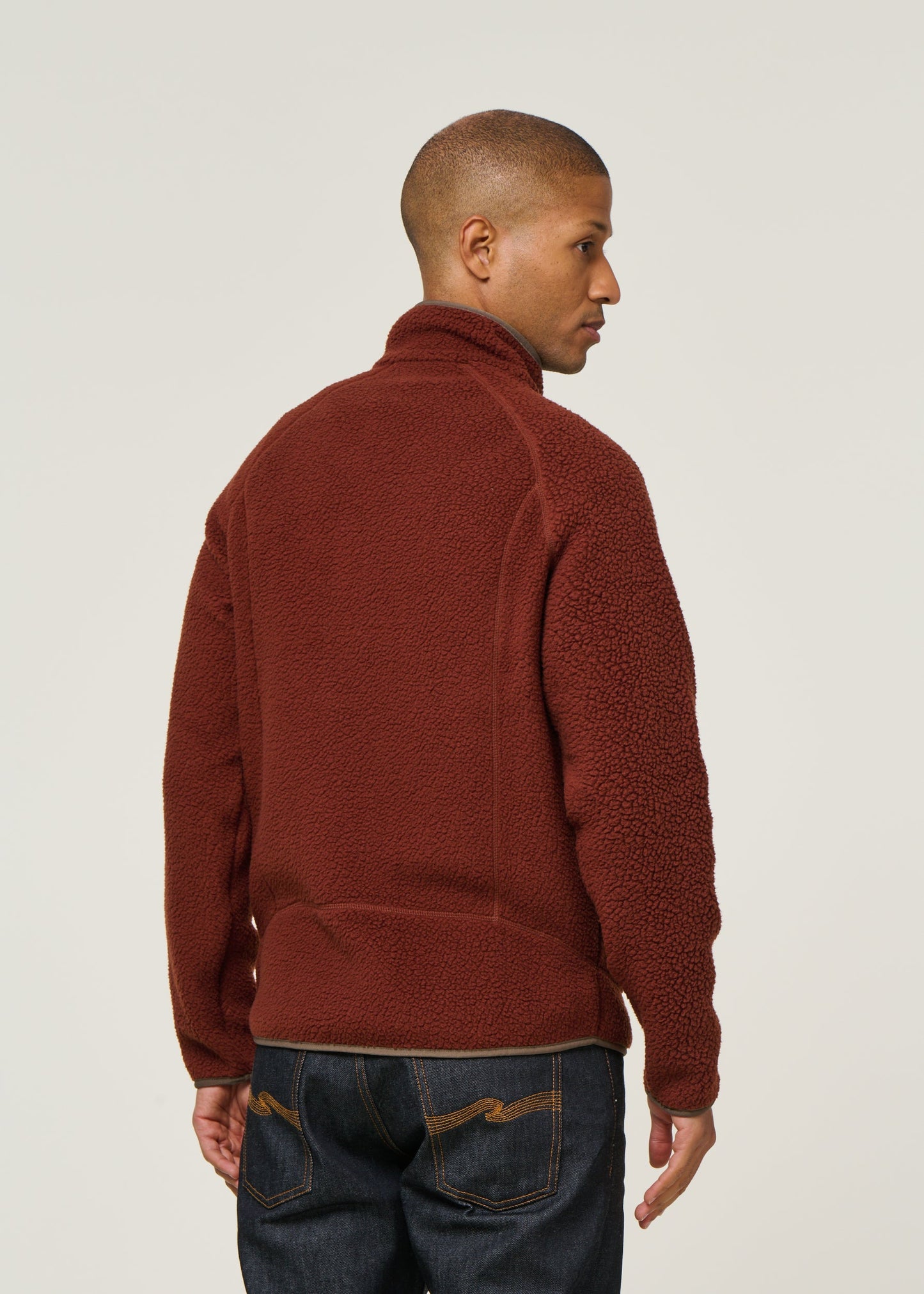 Veste polaire zippée en matière recyclée | marron "m's retro pile jkt - dvl"
