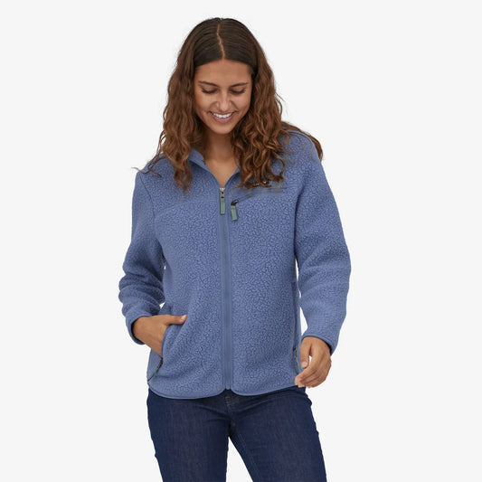 Polaire zippée bleu clair - retro pile hoody current blue