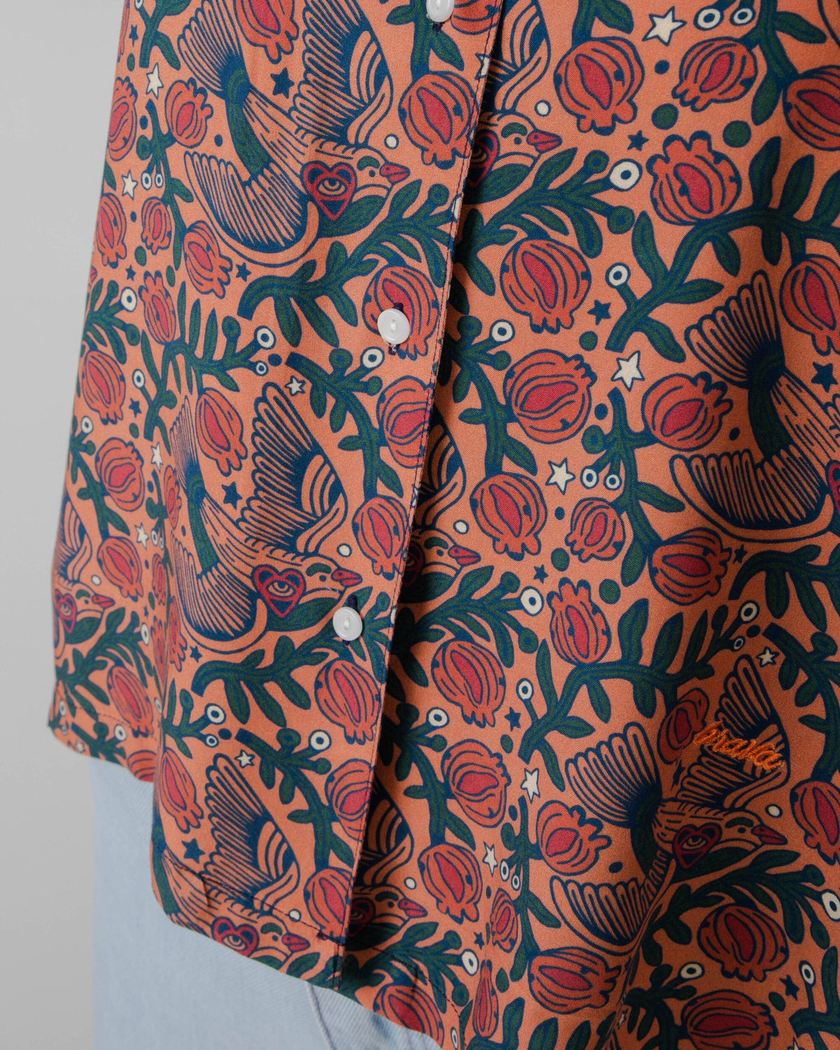 Chemisette à motifs en ecovero | rose "passerine aloha blouse coiro"
