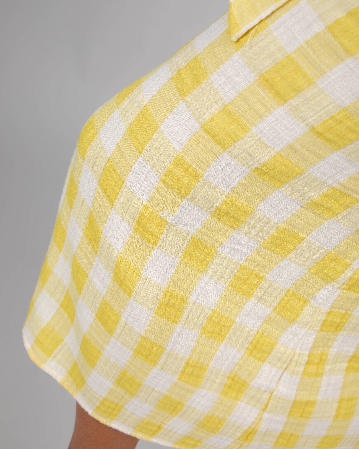 Robe en coton bio et matière recyclée | Vichy jaune "lorena strap dress lemon"