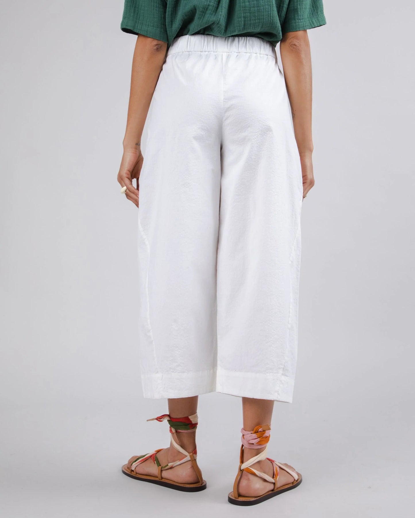 Pantalon ample léger blanc en coton bio - picnic oversize pant white