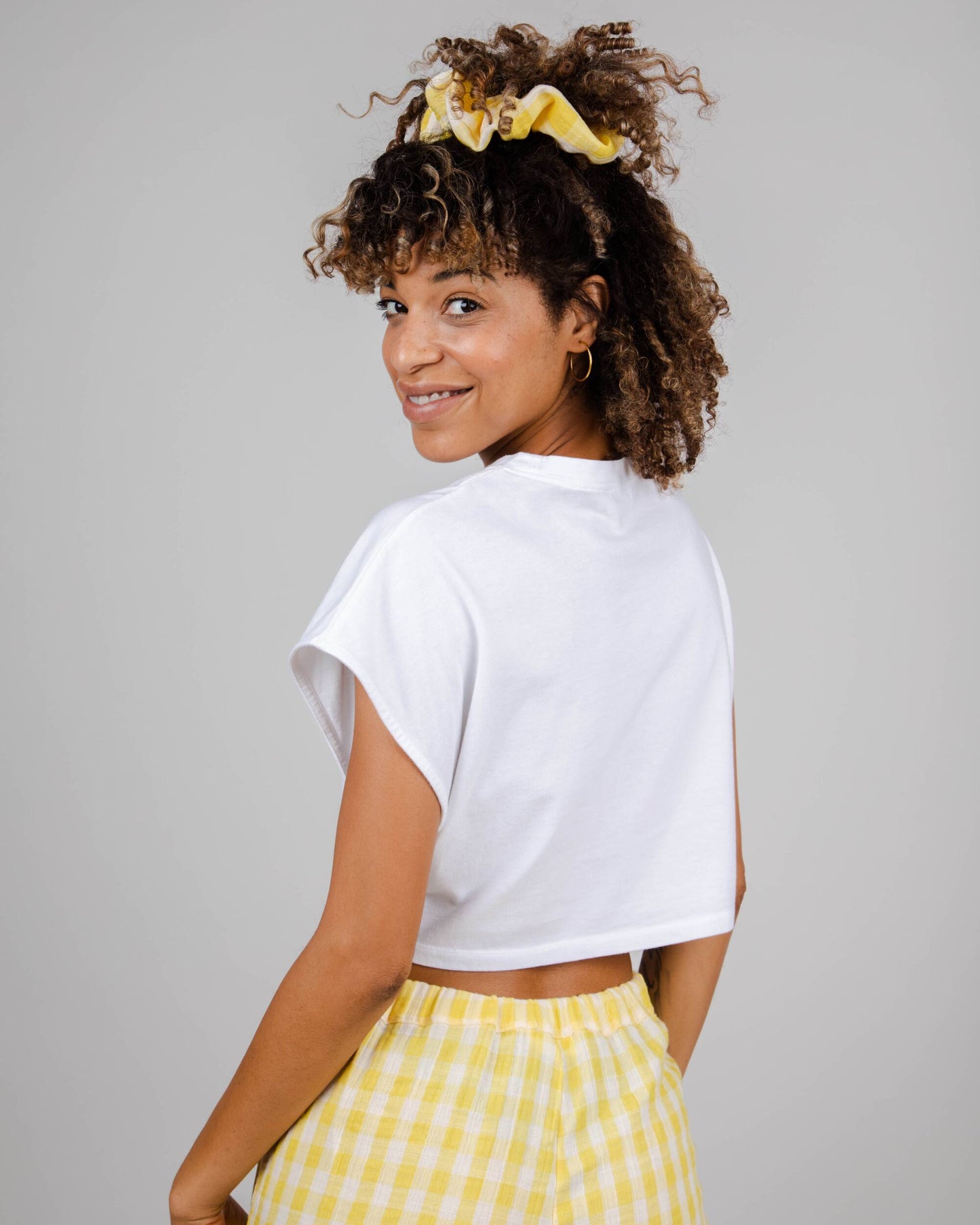 T-shirt blanc noué en coton bio - guapa knotted tee white