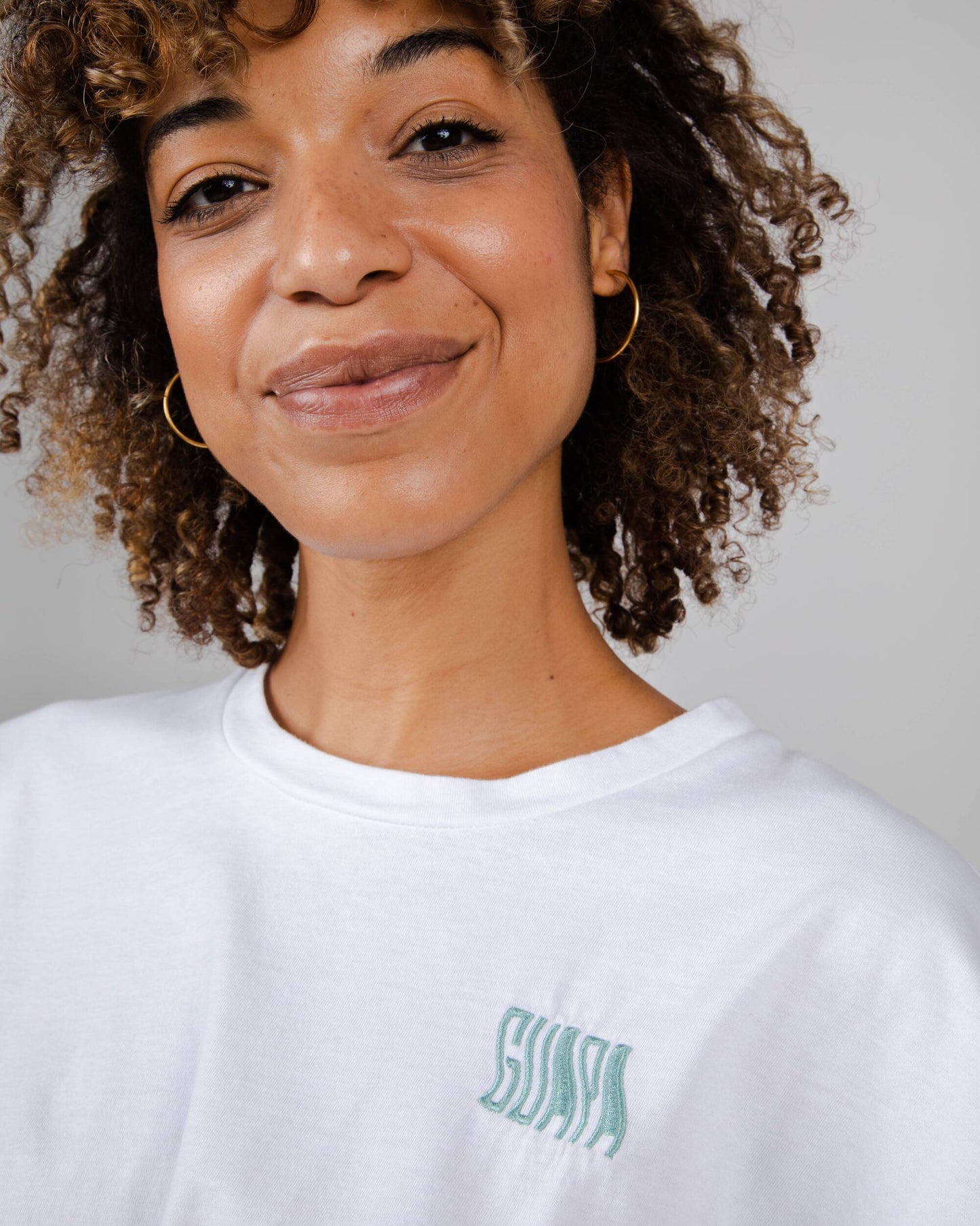 T-shirt blanc noué en coton bio - guapa knotted tee white