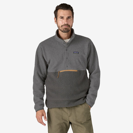 Polaire col boutonné en matière recyclée | gris "m's retro pile 1/2 snap p/o forge grey"