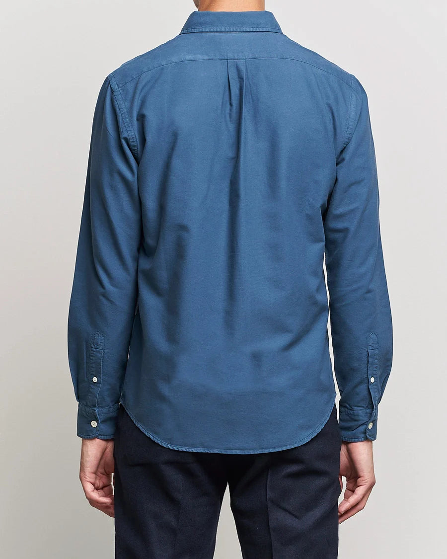 Chemise en coton bio | bleu "petrol blue"