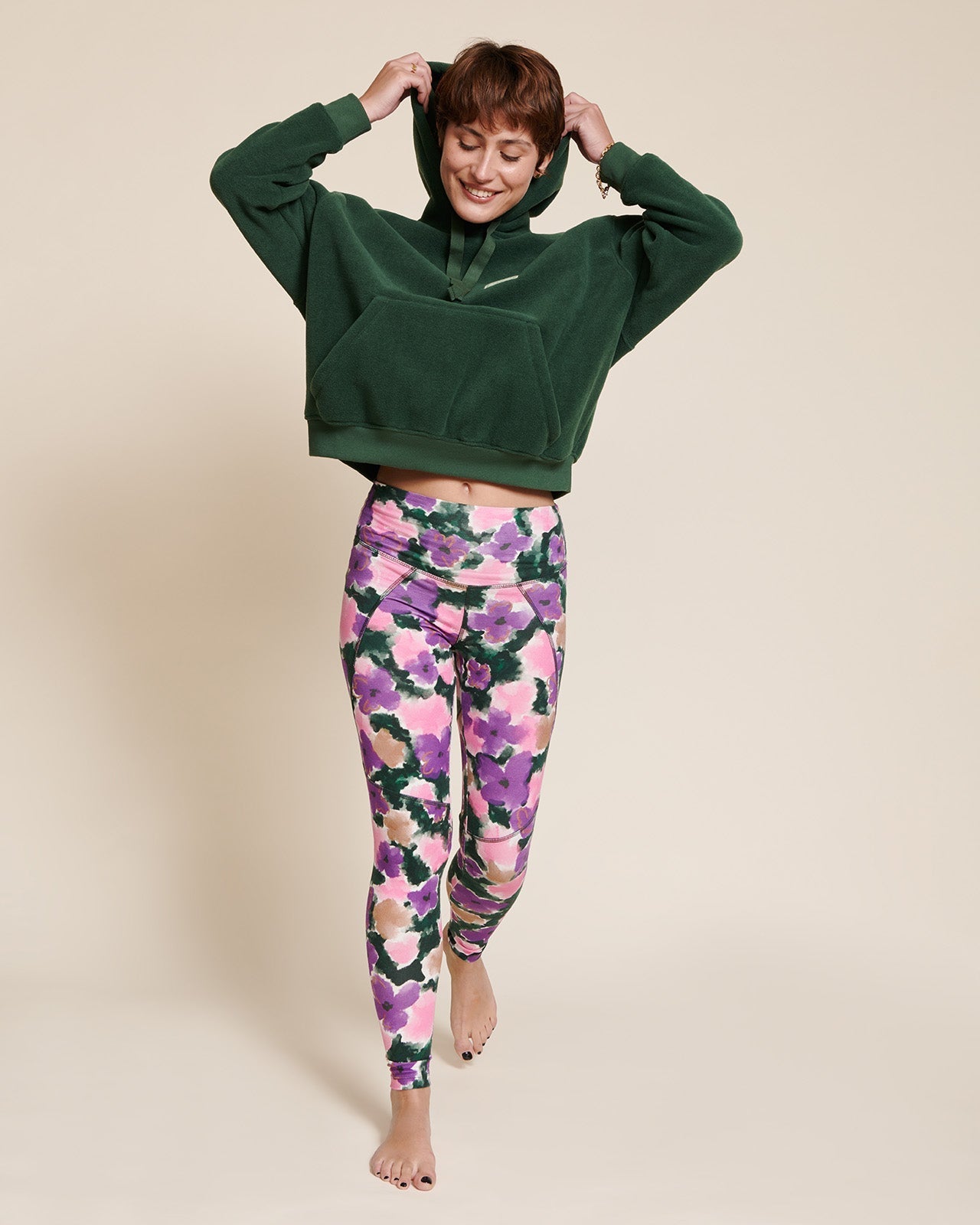 Legging à motifs en coton bio | Motifs floraux "loulou flower thérapie"