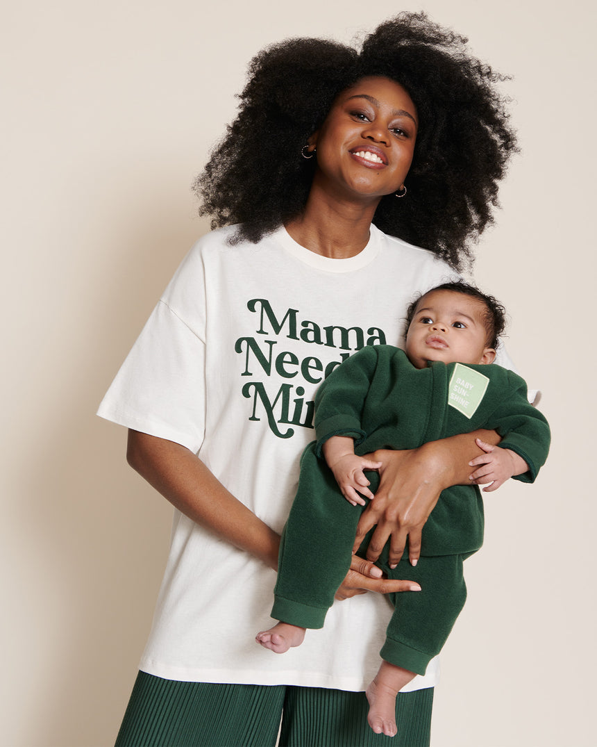 Combinaison polaire en matière recyclée | Vert "baby sunshine vert nuit"