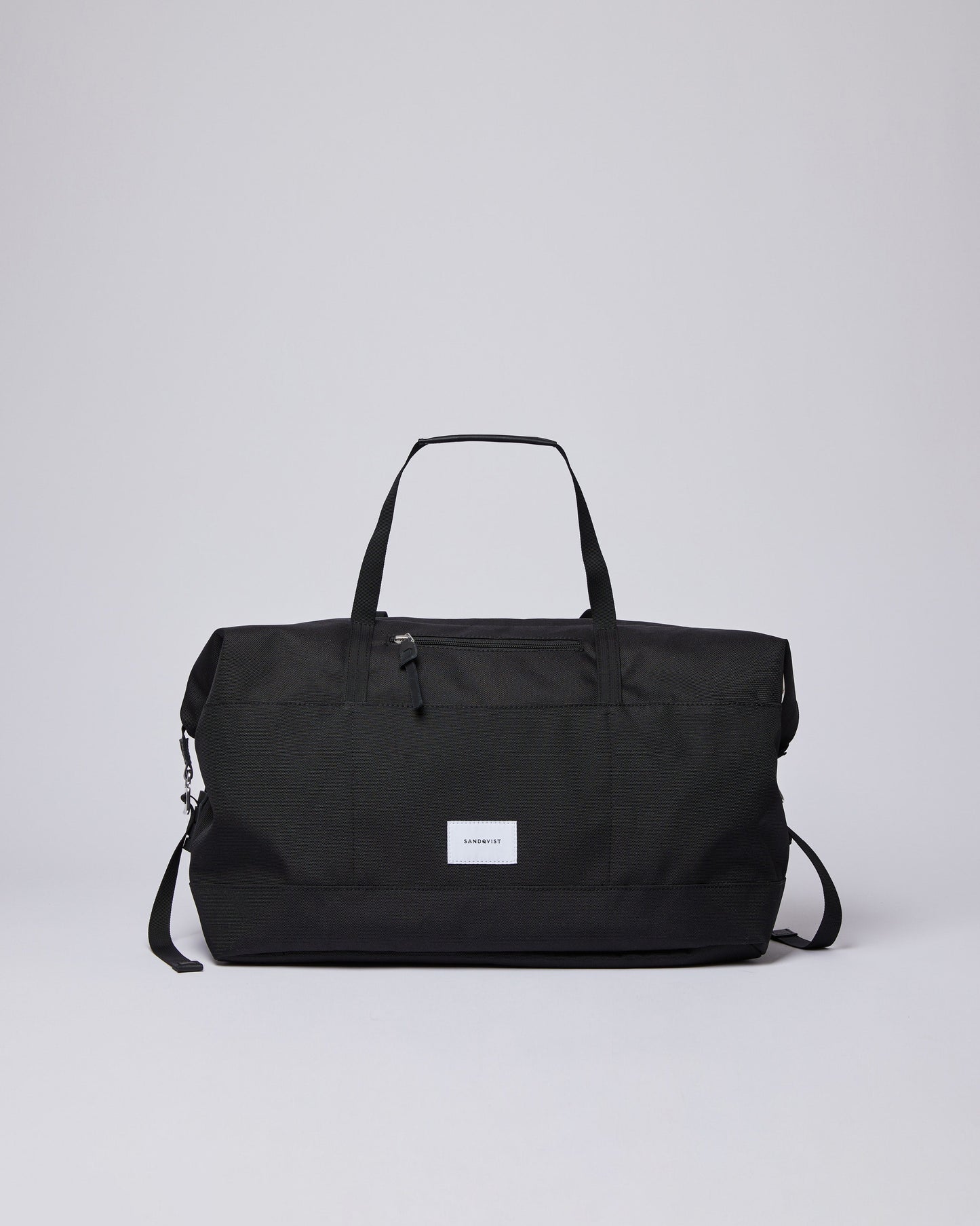Sac de voyage en matières recyclées - noir "milton black with black leather"