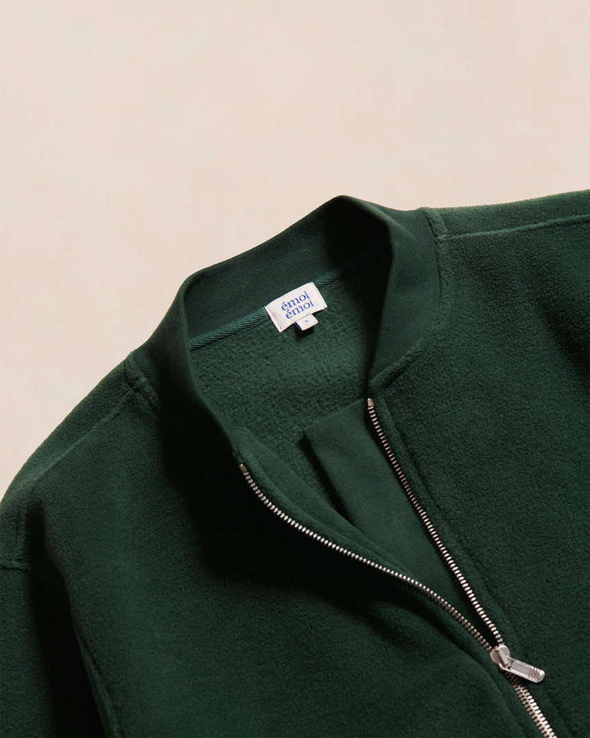 Bombers polaire en matières recyclées | vert "benny"