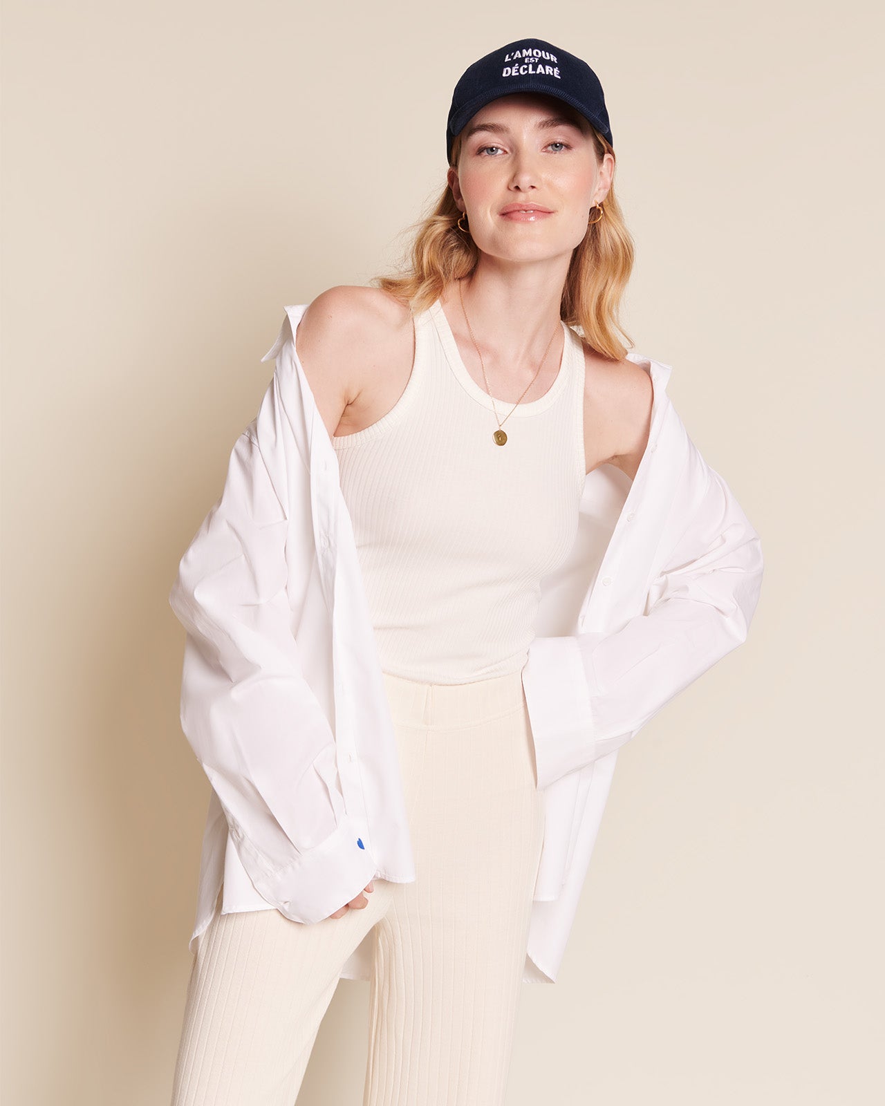 pantalon en coton bio | écru "pauline"