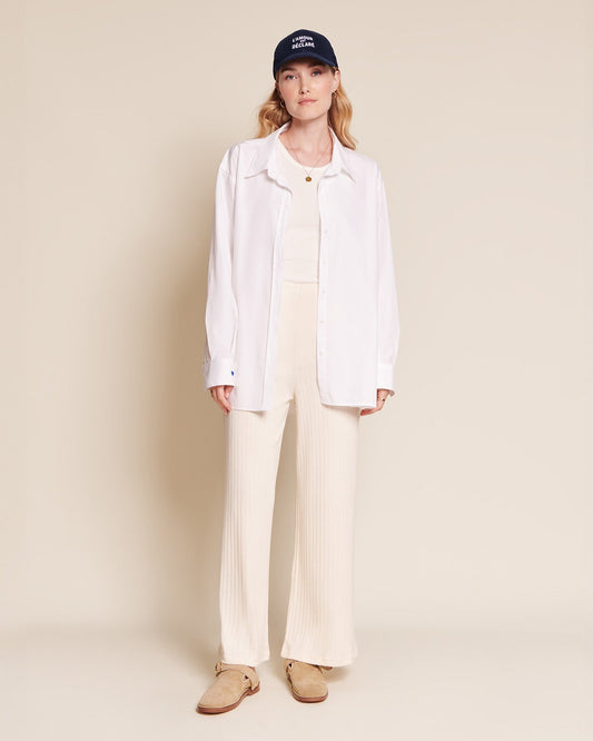 pantalon en coton bio | écru "pauline"
