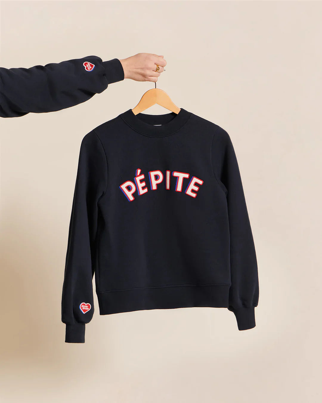 Sweat en coton bio | bleu nuit "pépite"