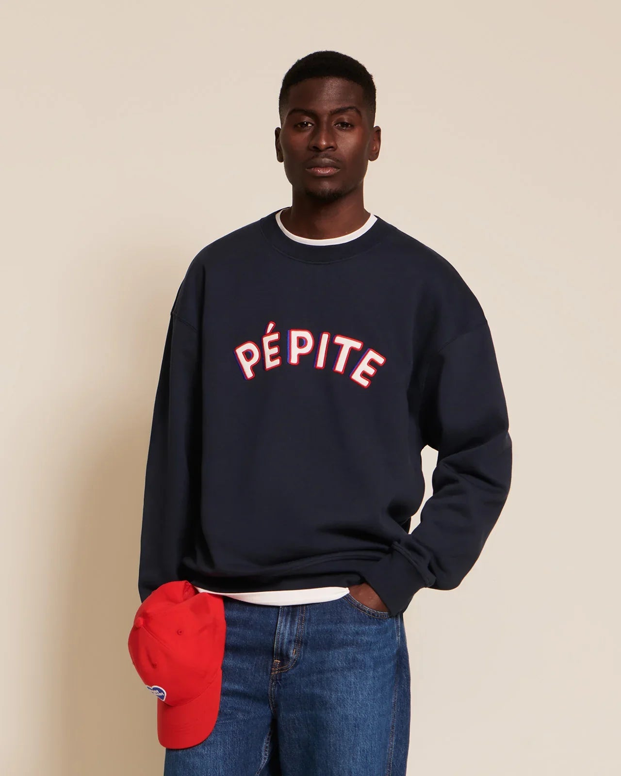Le sweat en coton bio | bleu nuit "pépite"