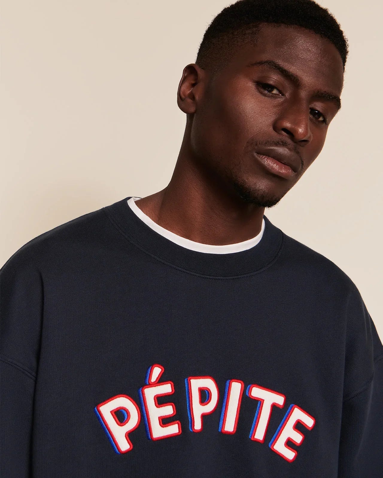 Le sweat en coton bio | bleu nuit "pépite"