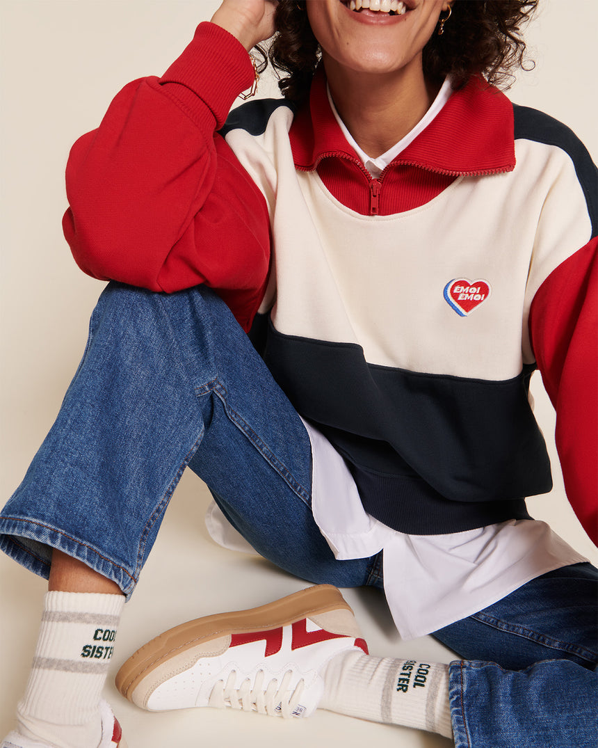 Sweat en coton bio | multicolore "sundance"