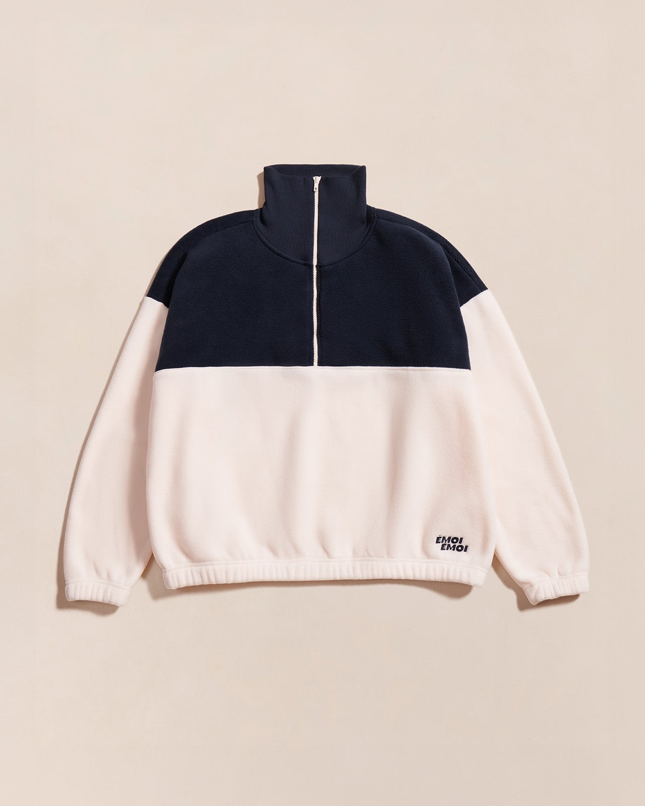 Le sweat sven en polaire recyclée - crème/nuit