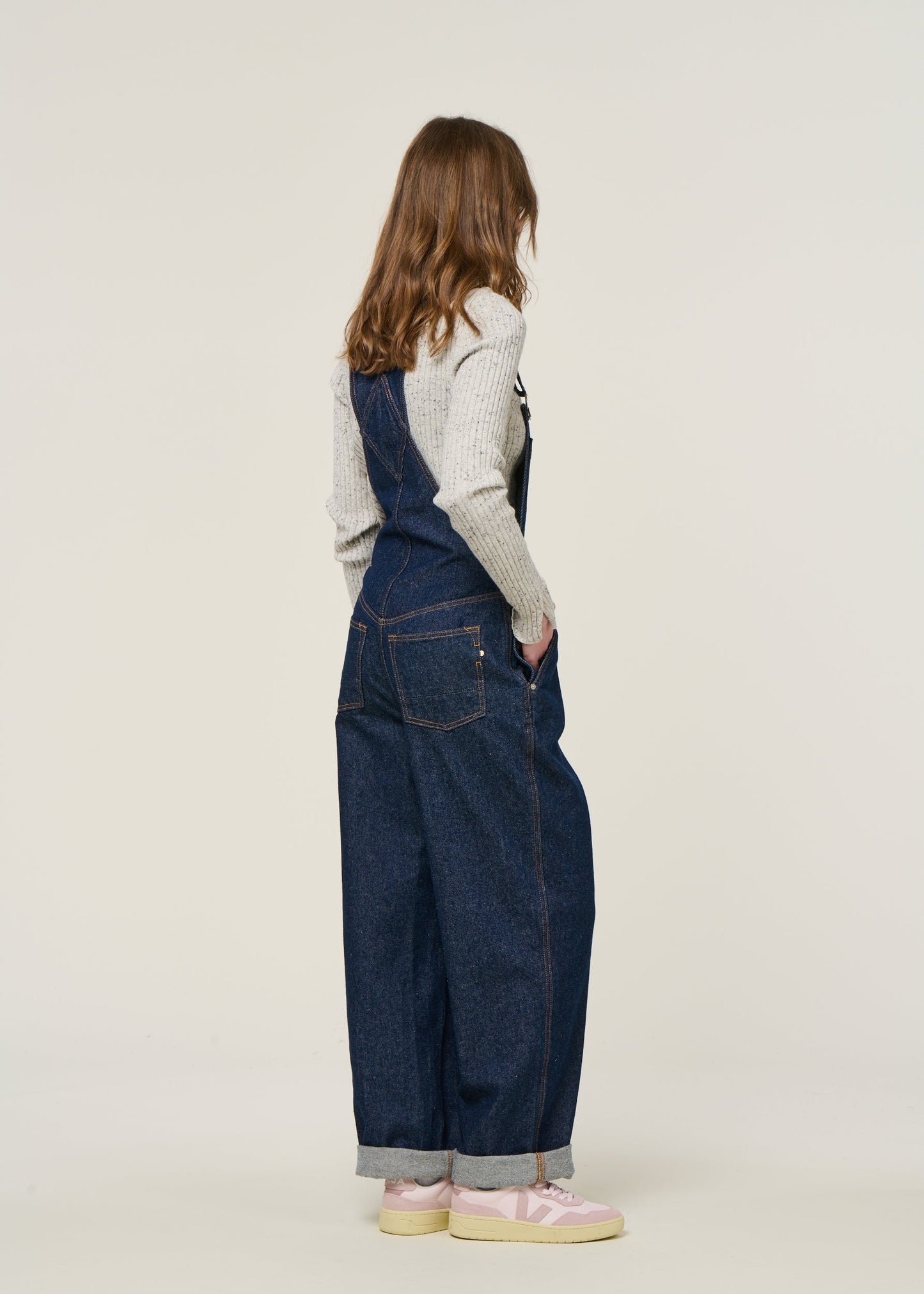 Salopette jean en coton bio | bleu "jonna dungaree - deep blue"