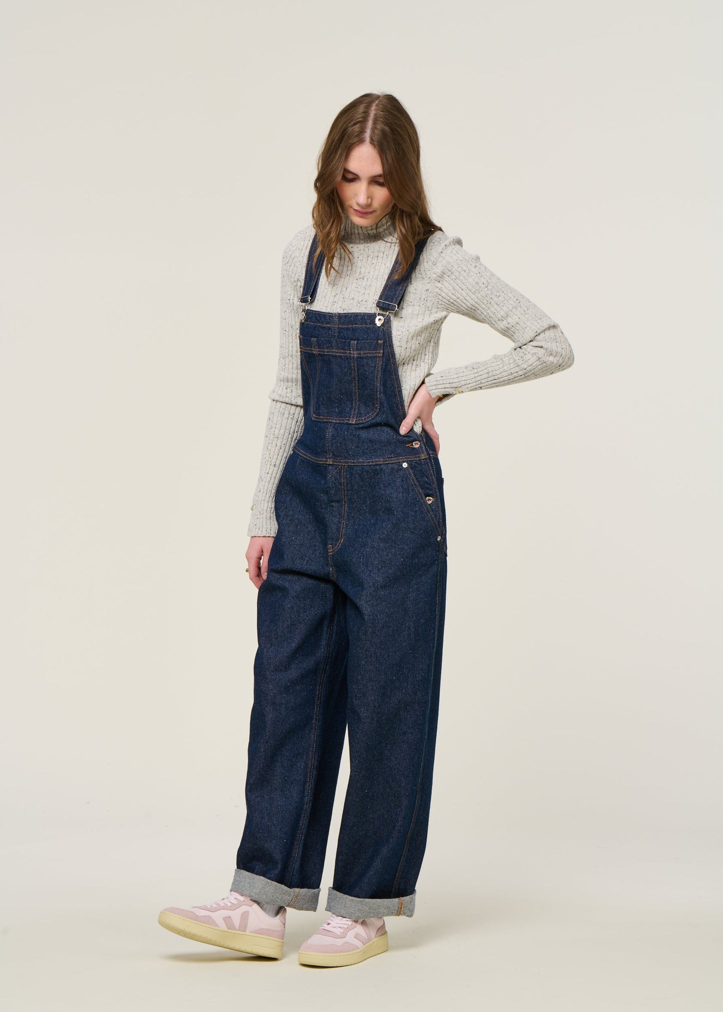 Salopette jean en coton bio | bleu "jonna dungaree - deep blue"