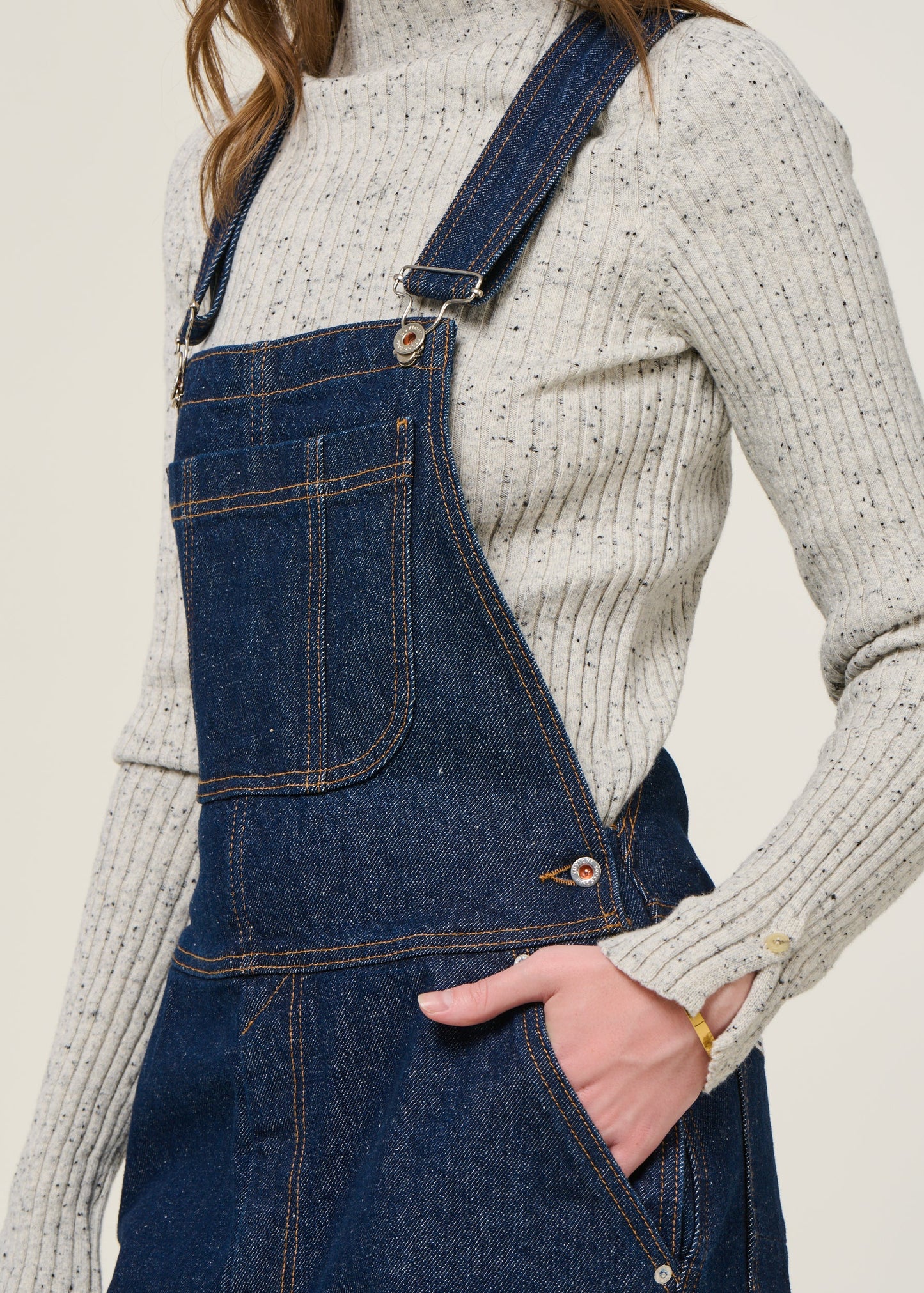 Salopette jean en coton bio | bleu "jonna dungaree - deep blue"
