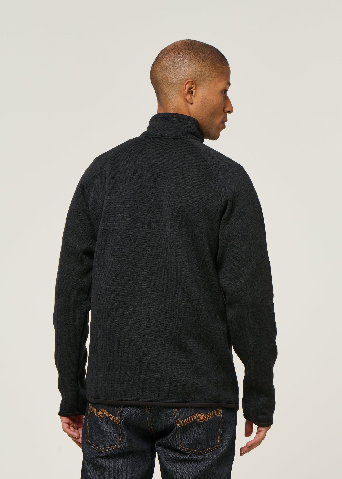 Veste polaire en matière recyclée | noir "better sweater jkt - blk"