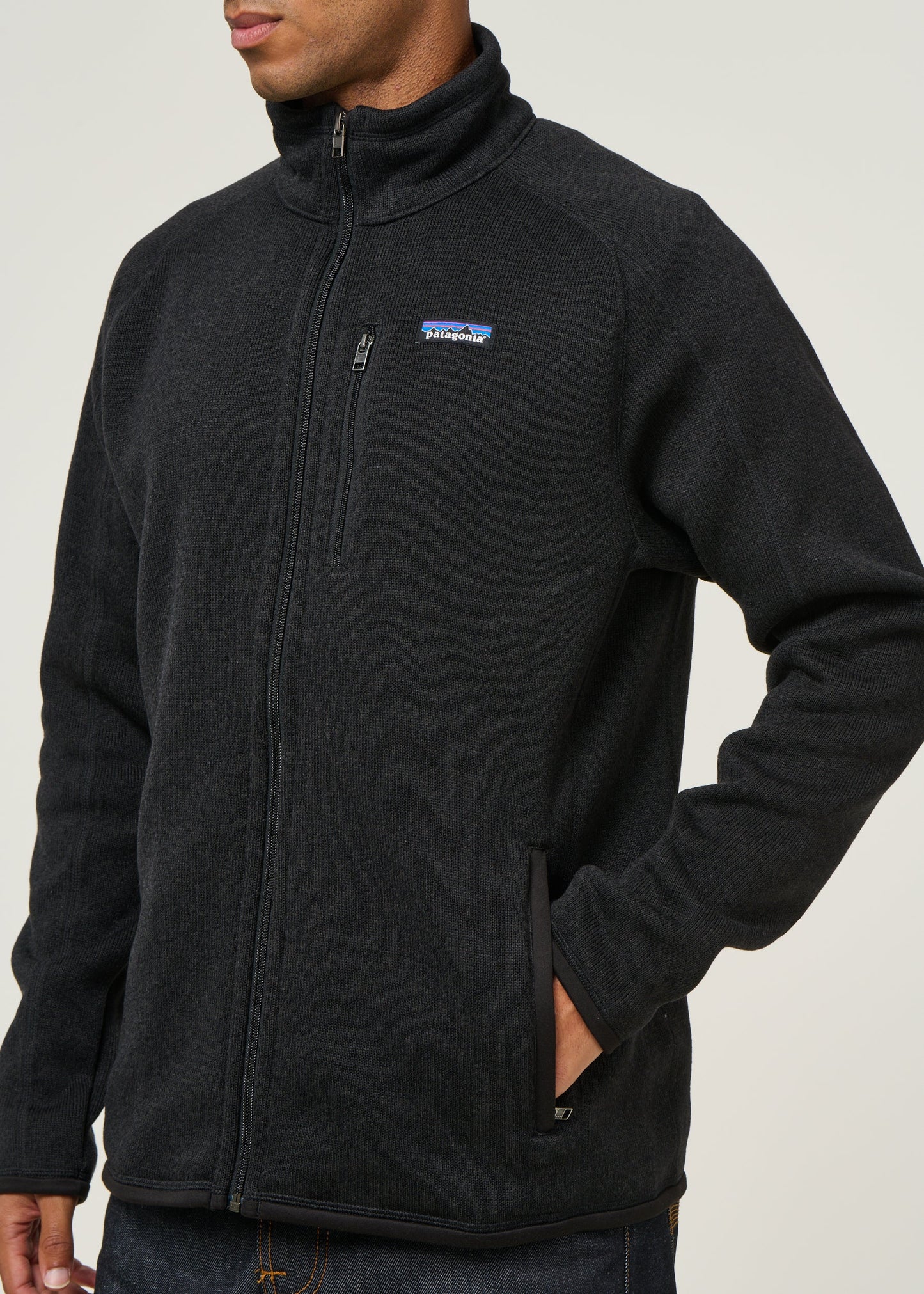 Veste polaire en matière recyclée | noir "better sweater jkt - blk"