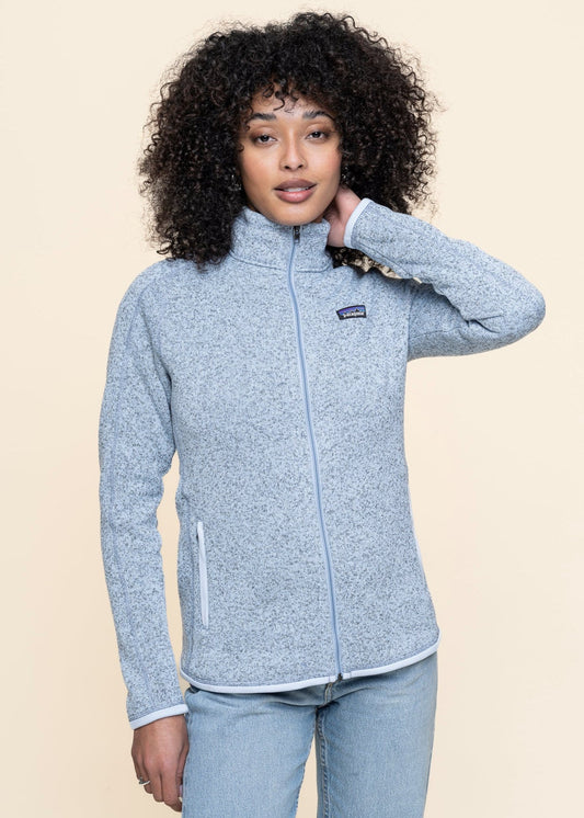 Veste polaire en matière recyclée | bleu clair "better sweater jkt - fleck blue"