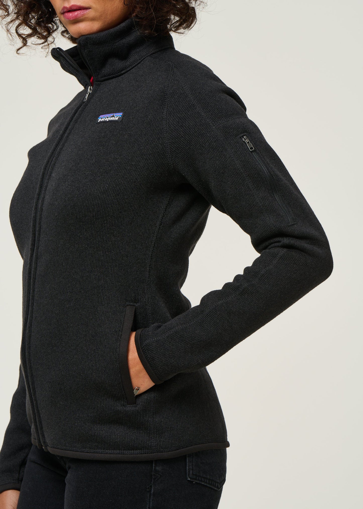 Veste polaire en matière recyclée | noir "w's better sweater jkt - blk"