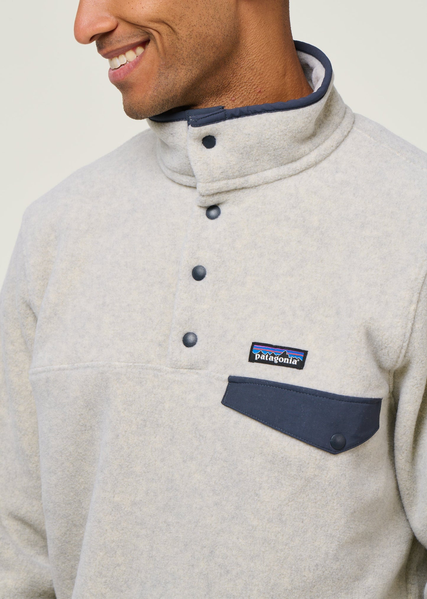 Polaire en matières recyclées | beige "wynch snap-t- otsm"