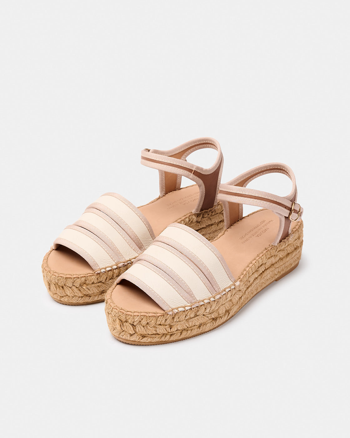 Espadrilles en cuir certifié | beige
