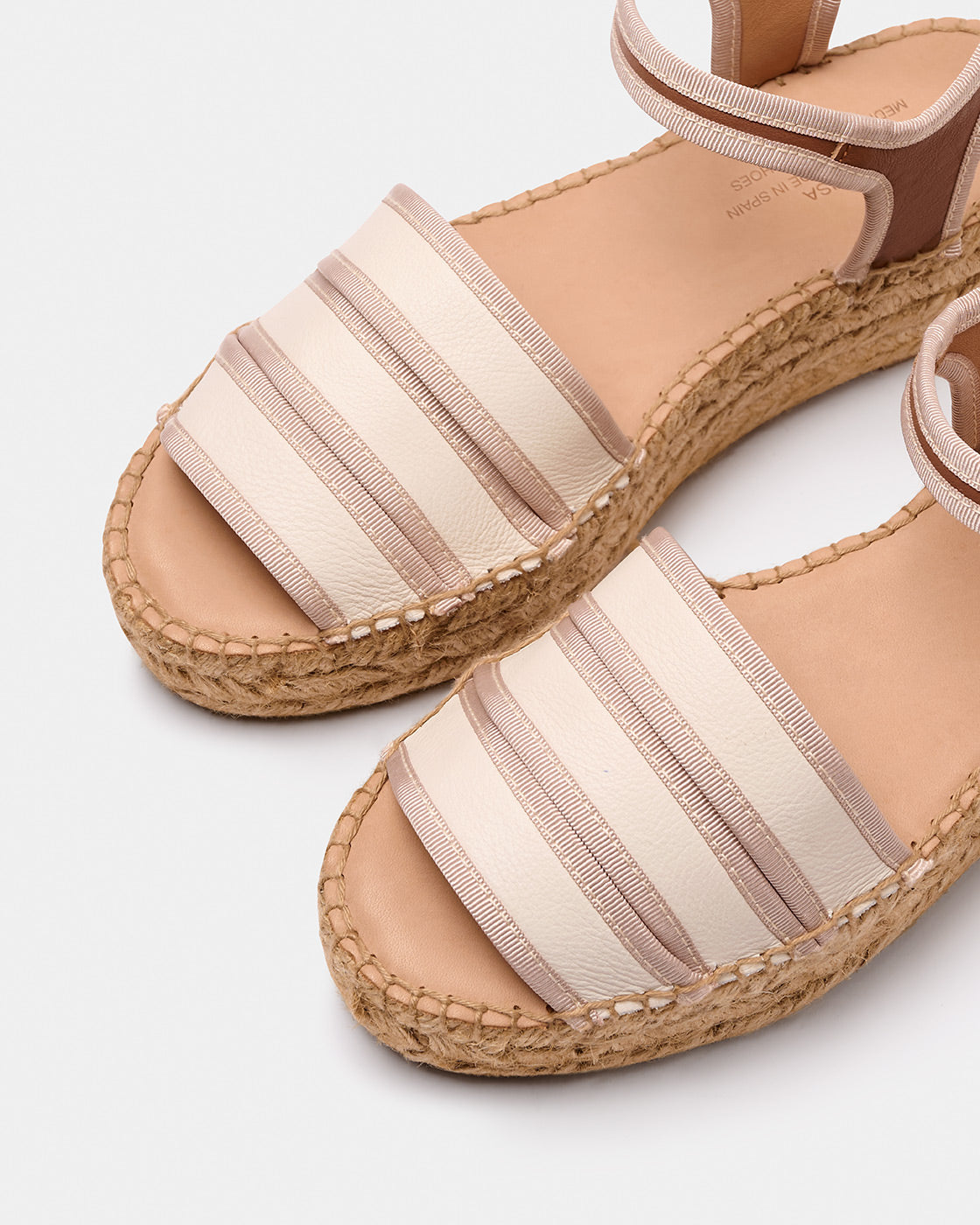 Espadrilles en cuir certifié | beige