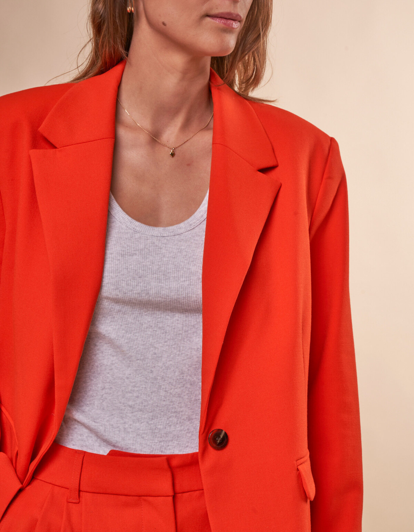 Blazer en recyclé et ecovero | Orange "haven blazer orange"